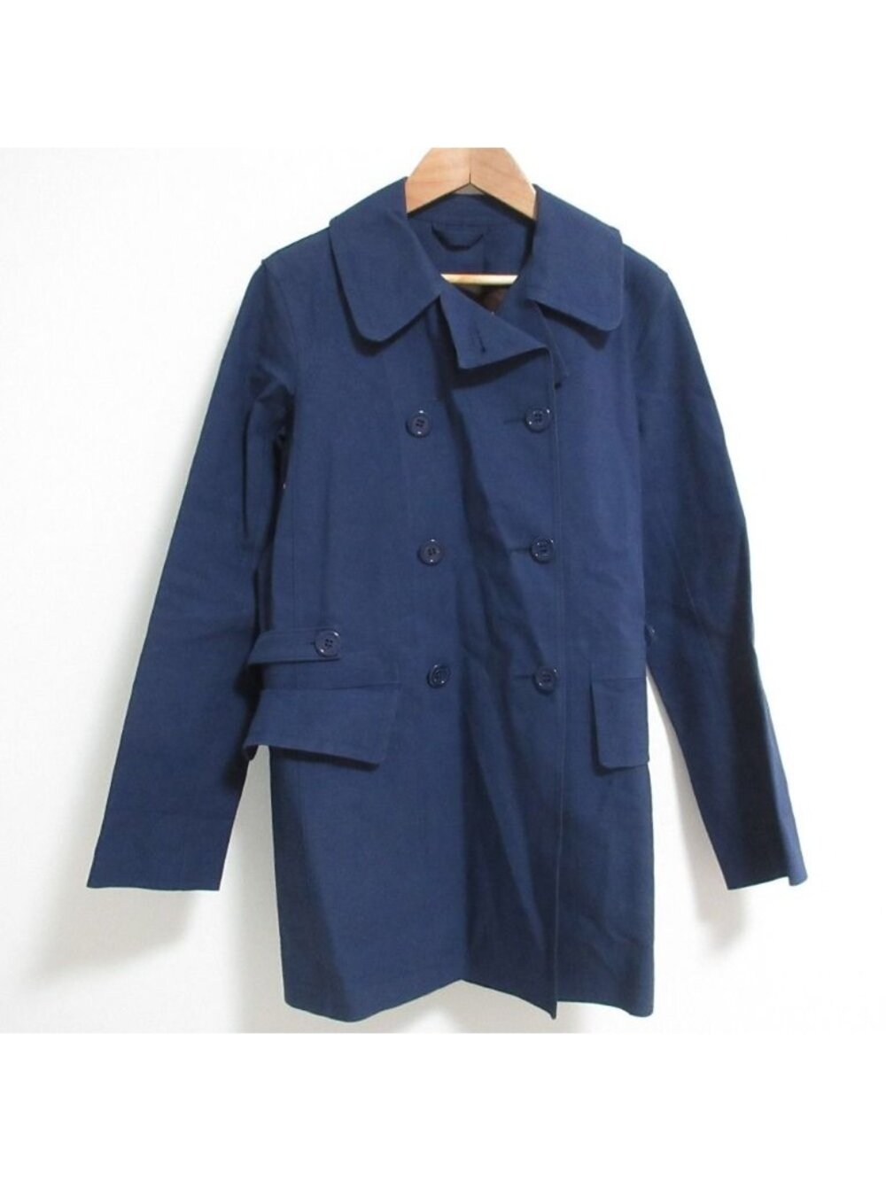 Louis Vuitton Mackintosh Lining Monogram Rubberized Coat 34 Navy